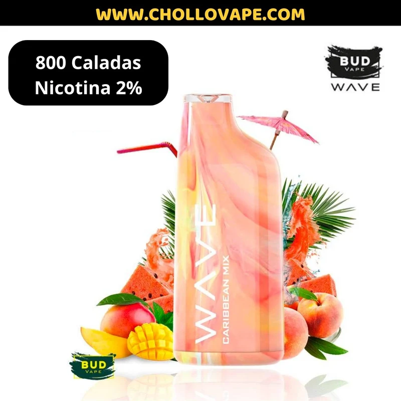 Pod desechable Wave - Bud Vape Caribbean Mix 20mg 800 caladas