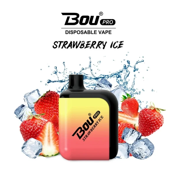 Bou Pro 7000 Puffs Strawberry Ice 0% Nic.