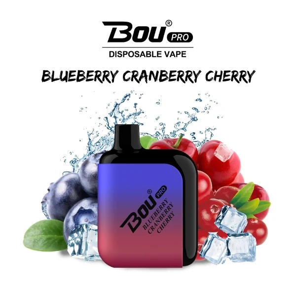 Bou Pro 7000 Puffs Blueberry Cranberry Cherry 0% Nic.