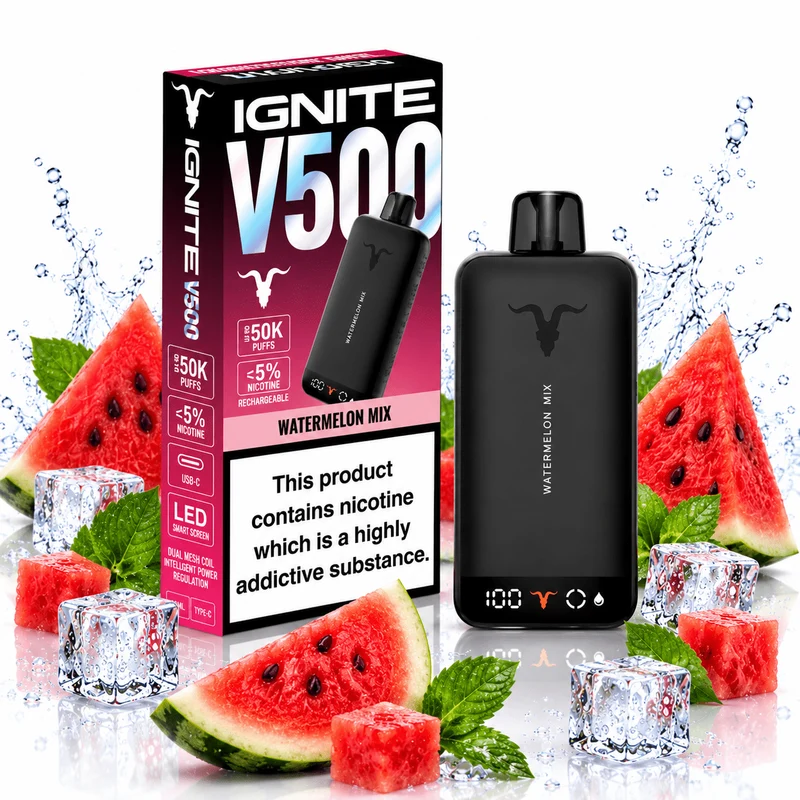 Pod descartable Ignite V500 50000 puffs Watermelon Mix