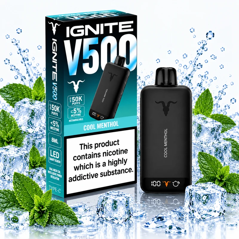 Pod descartable Ignite V500 50000 puffs Cool Menthol