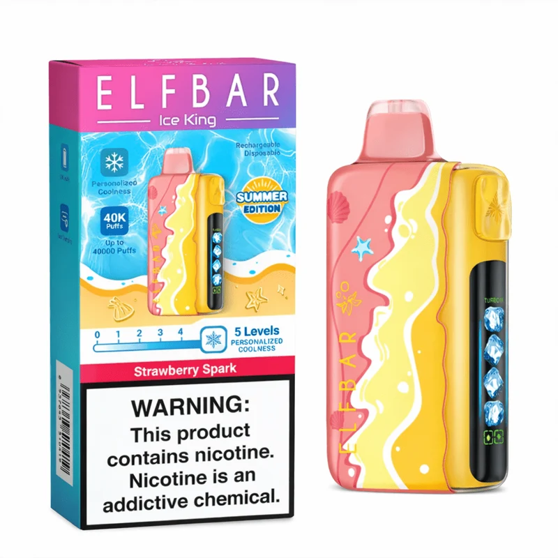 Pod descartable ElfBar Ice King 40000 Puffs Summer Edition Strawberry Spark
