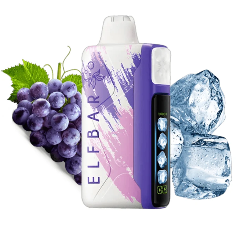Pod descartable ElfBar Ice King 40000 Puffs Grape Ice