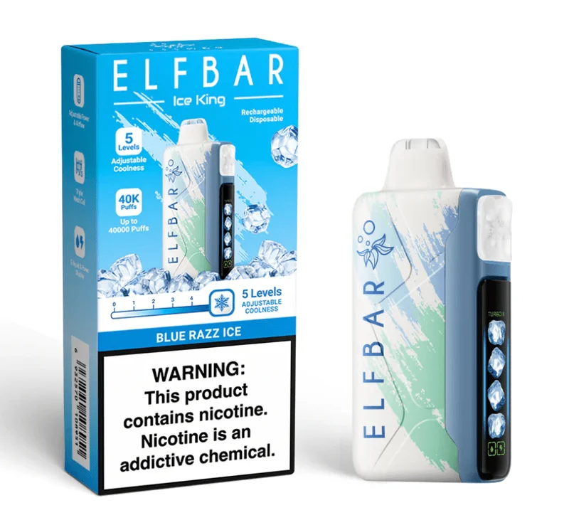 Pod descartable ElfBar Ice King 40000 Puffs Blue Razz Ice