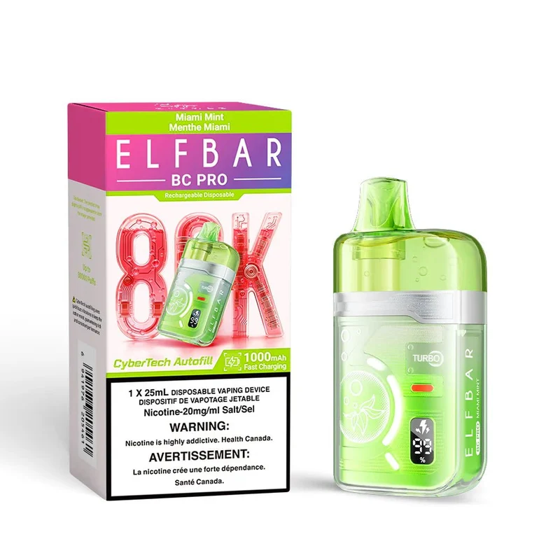 Pod descartable Elfbar BC PRO 45000 Puffs Miami Mint