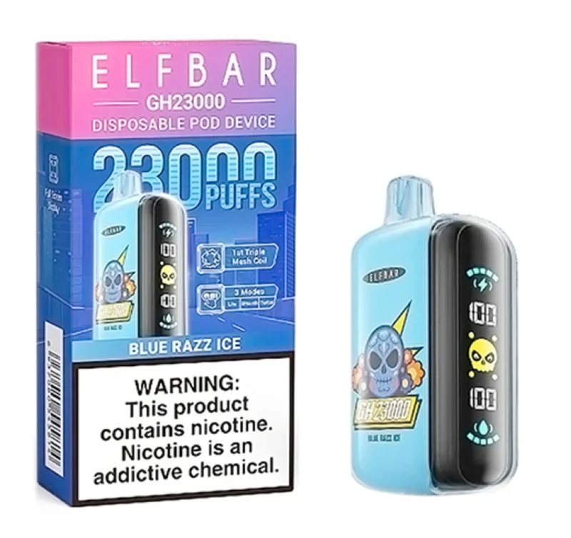 Pod descartable ElfBar Blue Raz Ice GH23000 Puffs