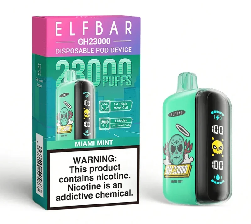 Pod descartable ElfBar Miami Mint GH23000 Puffs
