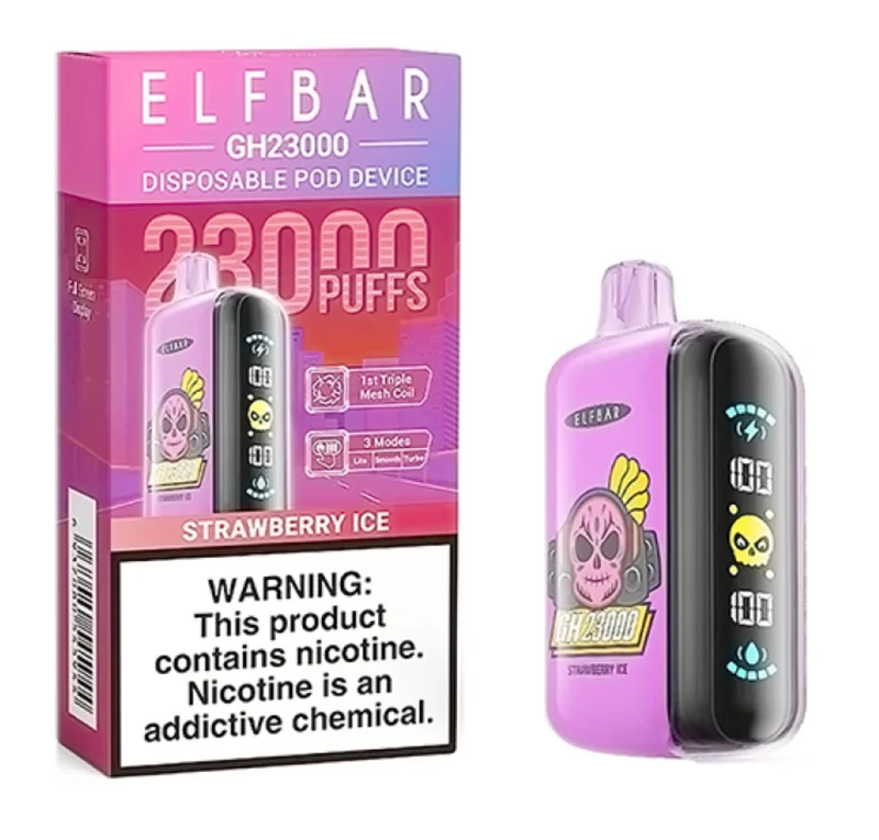 Pod descartable ElfBar Strawberry Ice GH23000 Puffs