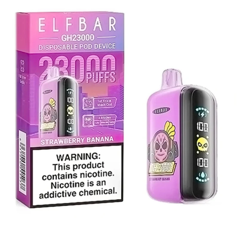 Pod descartable ElfBar Strawberry Banana GH23000 Puffs