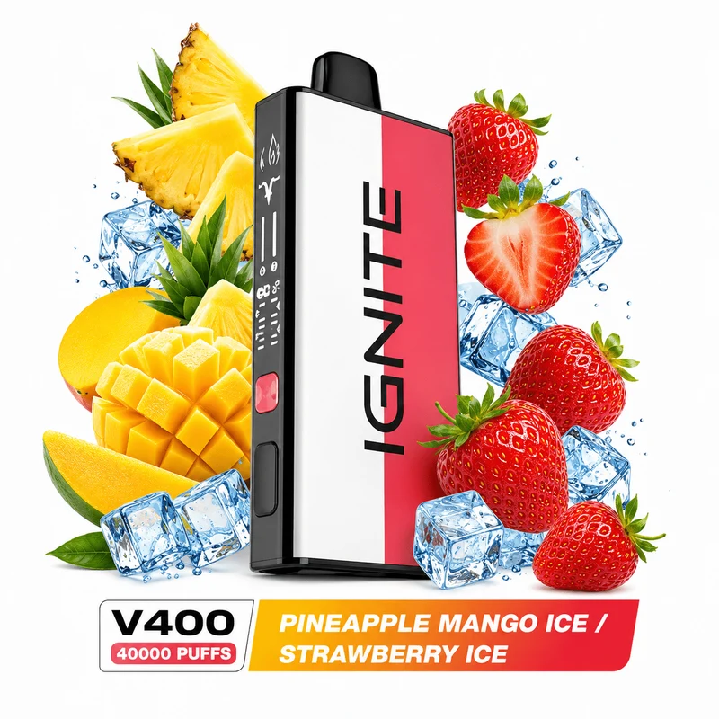 Pod descartable Ignite V400 40000 puffs Mix Pineapple Mango Ice / Strawberry Ice