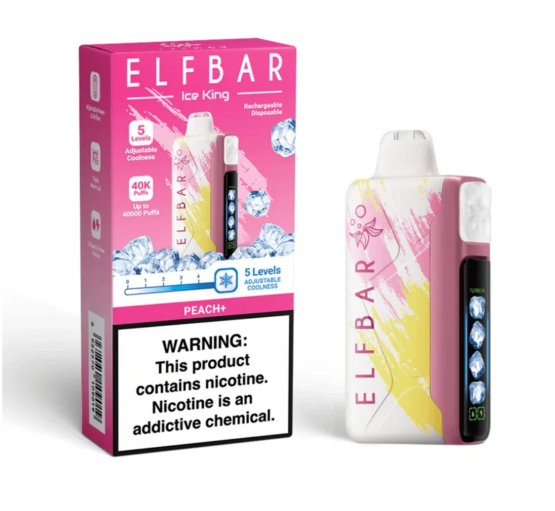 Pod descartable ElfBar Ice King 40000 Puffs Peach+