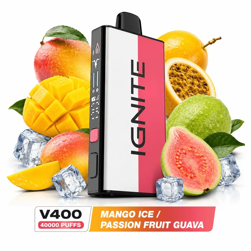 Pod descartable Ignite V400 40000 puffs Mix Mango Ice / Passion Fruit Guava