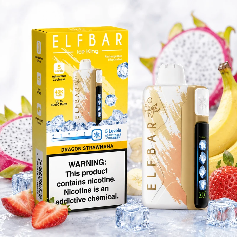 Pod descartable ElfBar Ice King 40000 Puffs Dragon Strawnana