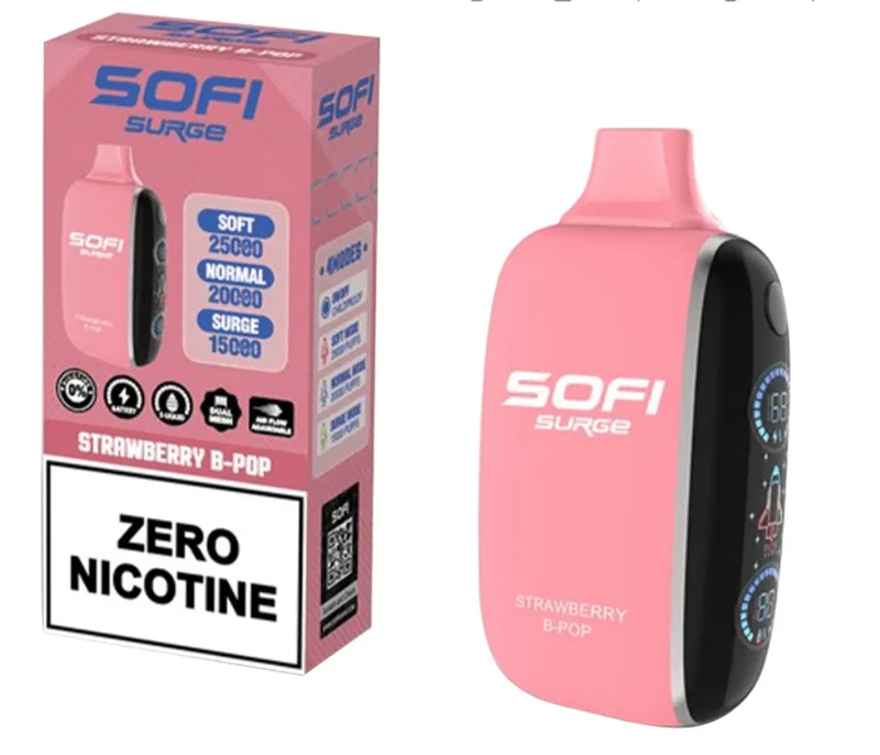 Pod descartable Sofi Surge Cero Nicotina Strawberry B Pop 25000 puffs
