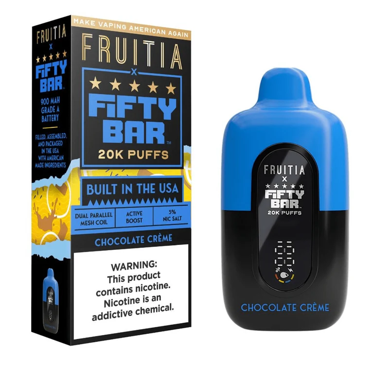 Pod descartable Fifty Bar Chocolate Creme 20000 puffs (origen USA)