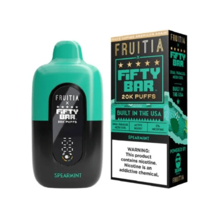 Pod descartable Fifty Bar Spearmint 20000 puffs (origen USA)