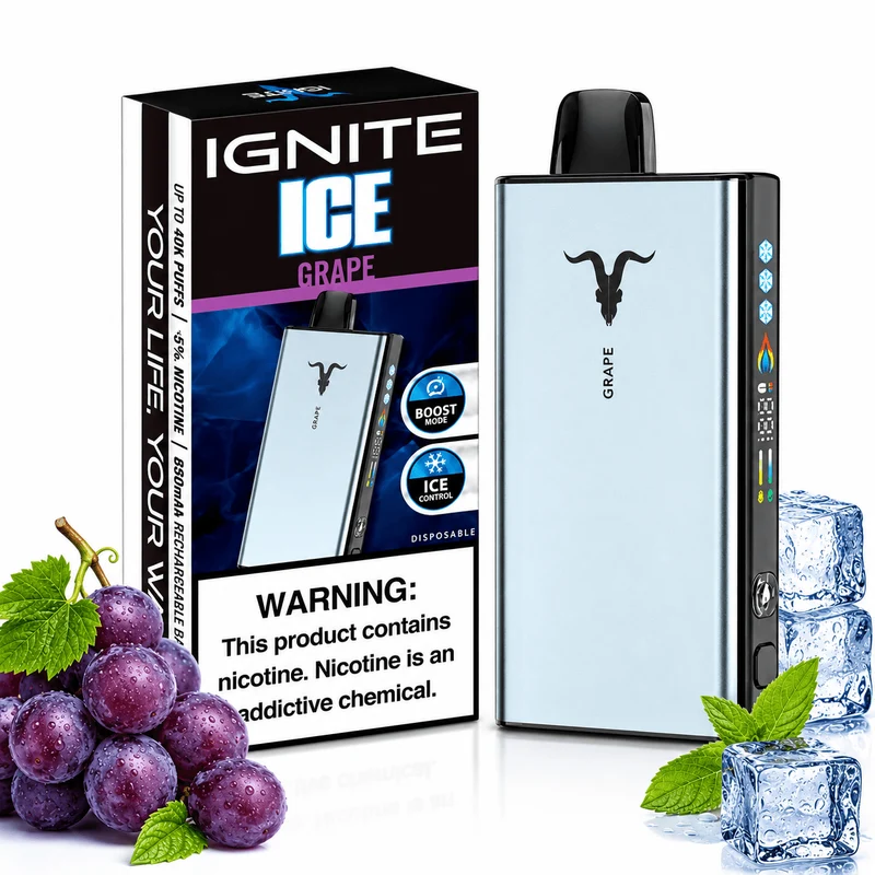 Pod descartable Ignite V400 40000 puffs Ice Grape