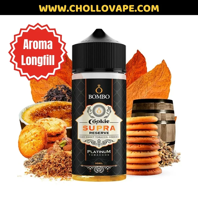 Aroma Concentrado Bombo - Cookie Supra Platinum Tobaccos Longfill 20 ml