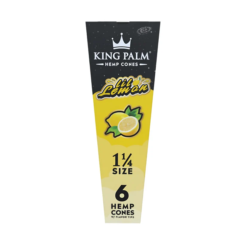 King Palm 6 Conos de Cáñamo 1 1/4 Saborizados — Filtro Squeeze & Pop