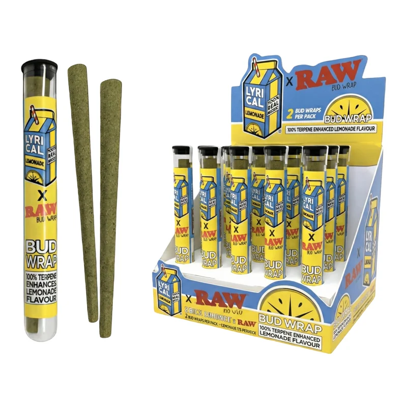 RAW x Lyrical Lemonade Bud Wrap | Wrap de Flor con Terpenos de Limonada