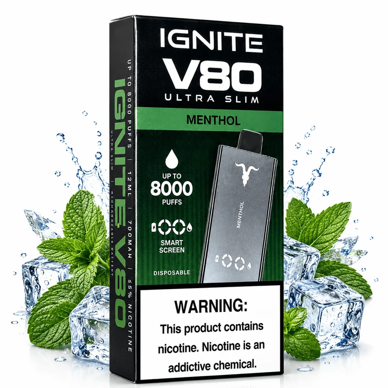 Pod Descartable Ignite V80 Ultra Slim Menthol