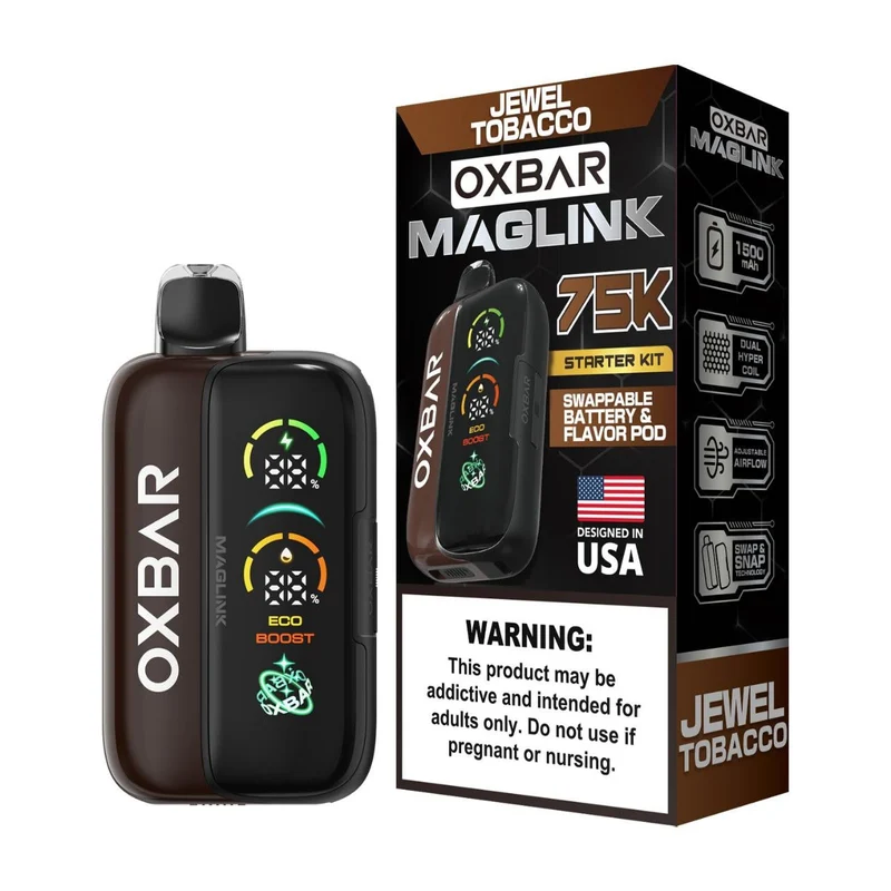 Pod descartable OXBAR Maglink Nixodine 75K Puffs Jewel Tabaco