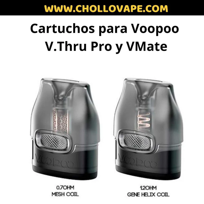Voopoo - Cartuchos V.Thru Pro y VMate (2 Pcs)
