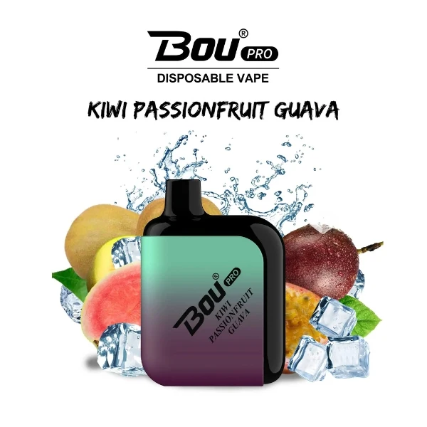 Bou Pro 7000 Puffs Kiwi Passion Fruit Guava 0% Nic.