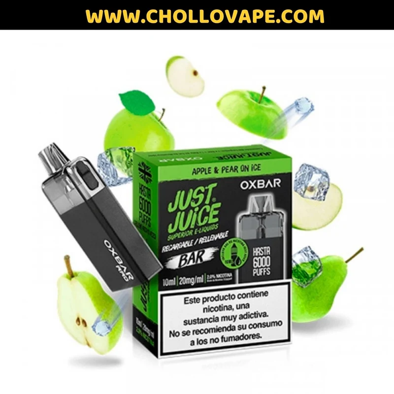 Pod Desechable Oxbar Just Juice - Apple and Pear On Ice 6000 Caladas con Nicotina