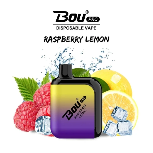 Bou Pro 7000 Puffs Raspberry Lemon 0% Nic.