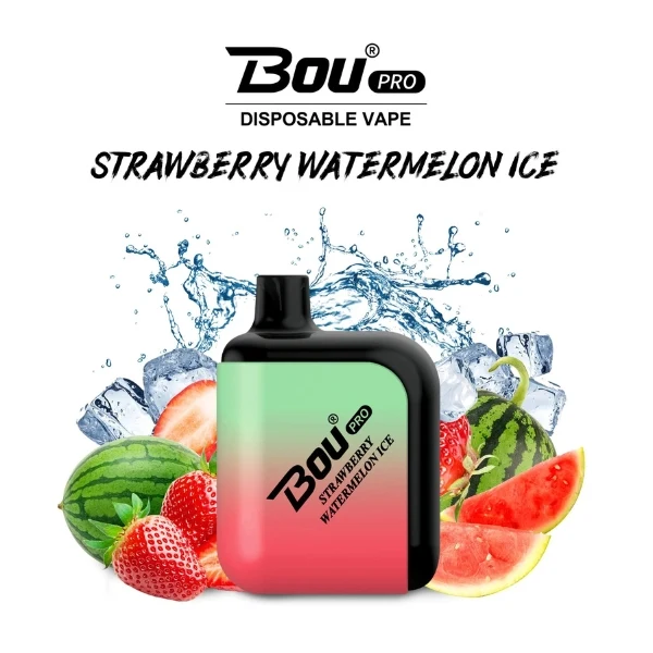 Bou Pro 7000 Puffs Strawberry Watermelon Ice 0% Nic.