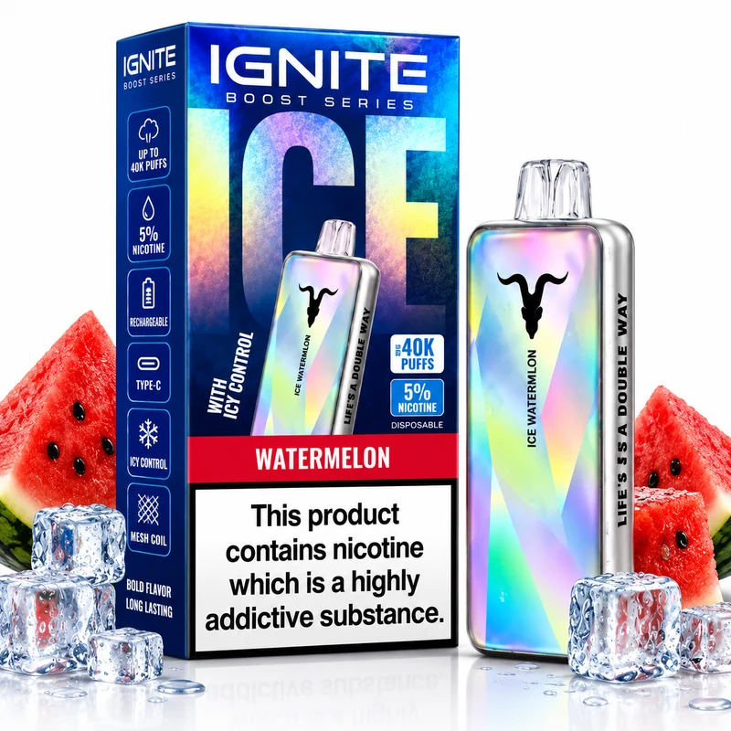 Pod descartable Ignite V400 Boost Series Ice Watermelon 40000 puffs