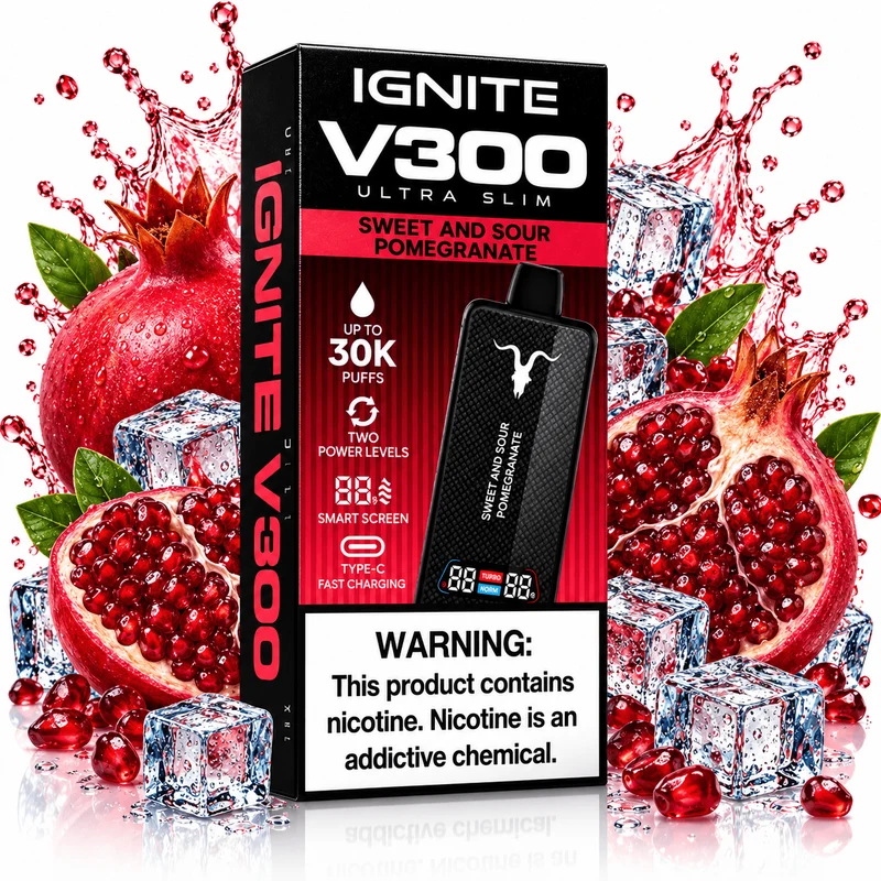 Pod descartable Ignite V300 Ultra Slim Sweet and Sour Pomegranate 30K