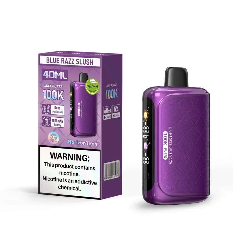 Pod descartable Horizon Tech 100k Blue Razz Slush 100.000 Puffs