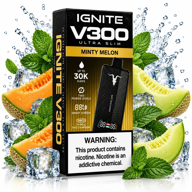 Pod descartable Ignite V300 Ultra Slim Minty Melon 30K
