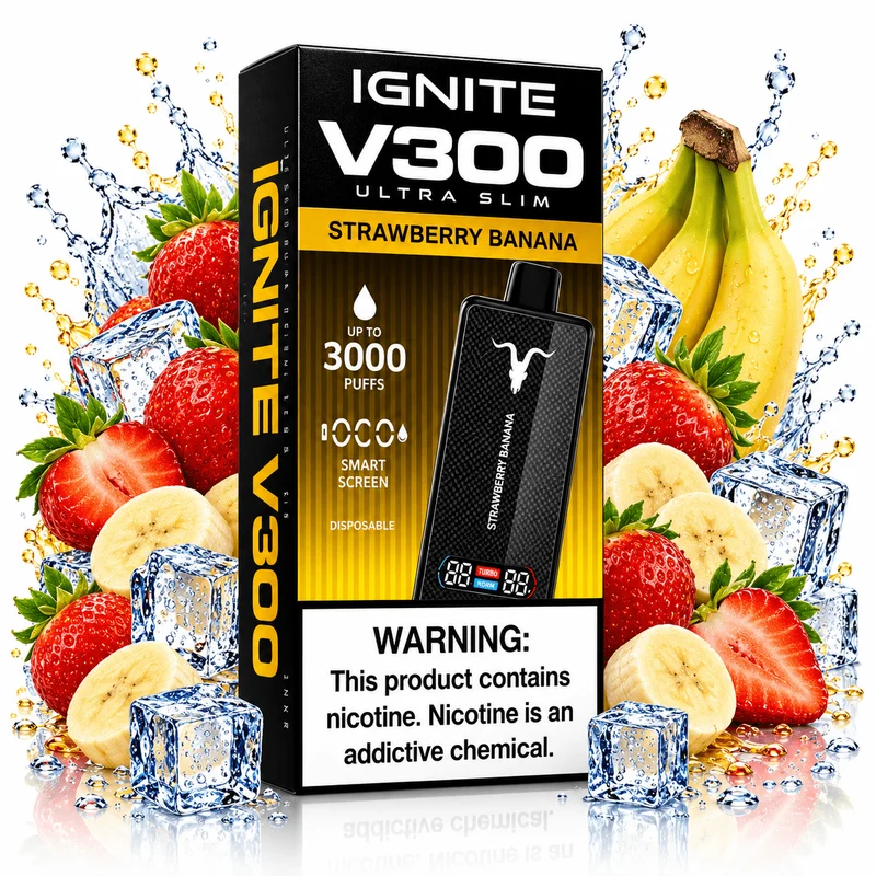 Pod descartable Ignite V300 Ultra Slim Strawberry Banana 30K