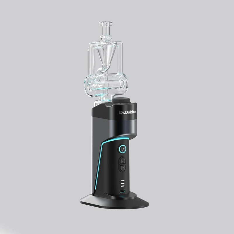 Dr Dabber Switch GO con reciclador en línea y base con peso