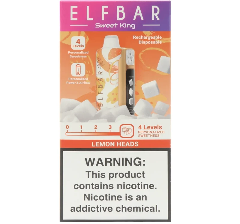 Pod descartable ElfBar Sweet King 40000 Puffs Lemon Heads