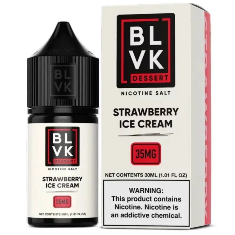 Líquido BLVK Salt Nic Remix Strawberry Ice Cream 30ml