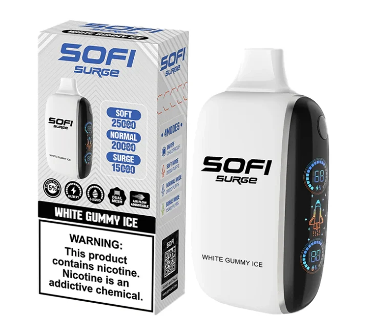 Pod descartable Sofi Surge Cero Nicotina White Gummy 25000 puffs