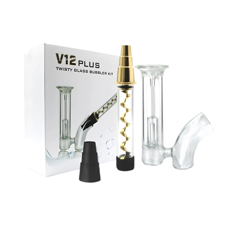 Kit V12 Plus Twist Blunt Glass 7 Pipe | Mecanismo de Tornillo | Sin Papel