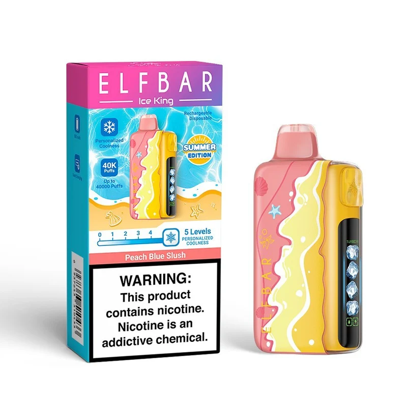 Pod descartable ElfBar Ice King 40000 Puffs Summer Edition Peach Blue Slush