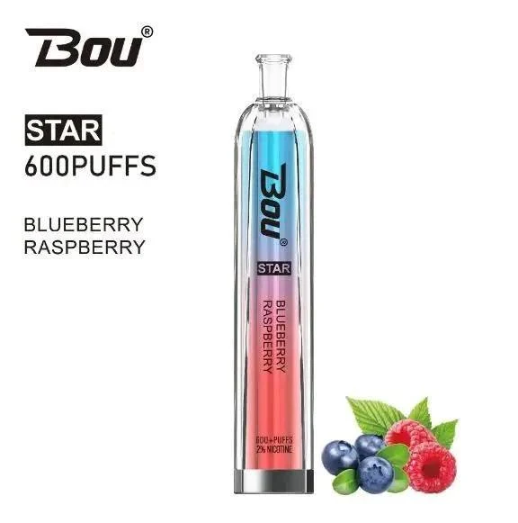 Vaper Desechable Bou Star 600 Puffs Blueberry Raspberry