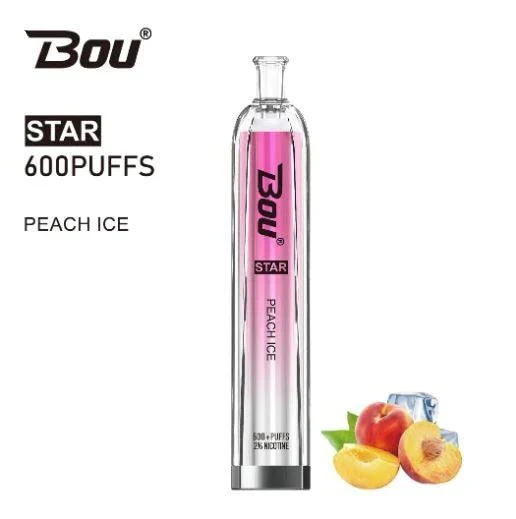 Vaper Desechable Bou Star 600 Puffs Peach Ice