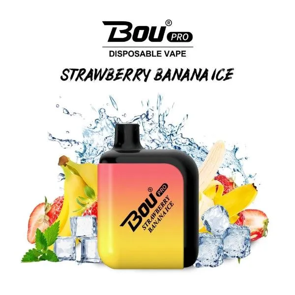 Bou Pro 7000 Puffs Strawberry Banana 0% Nic.