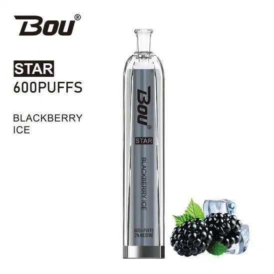 Vaper Desechable Bou Star 600 Puffs BlackBerry Ice