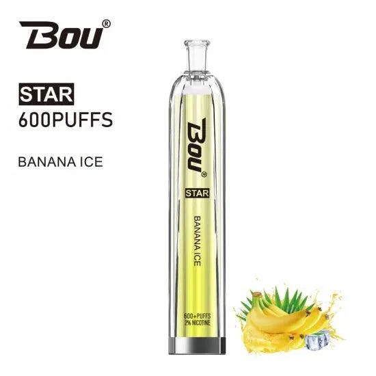 Vaper Desechable Bou Star 600 Puffs Banana Ice