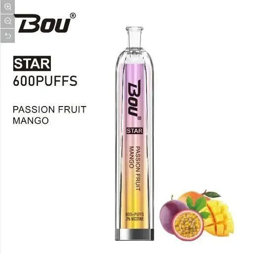 Vaper Desechable Bou Star 600 Puffs Passion Fruit Mango