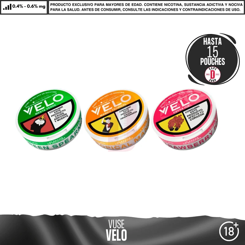 VELO - Pouches Bolsas de Nicotina