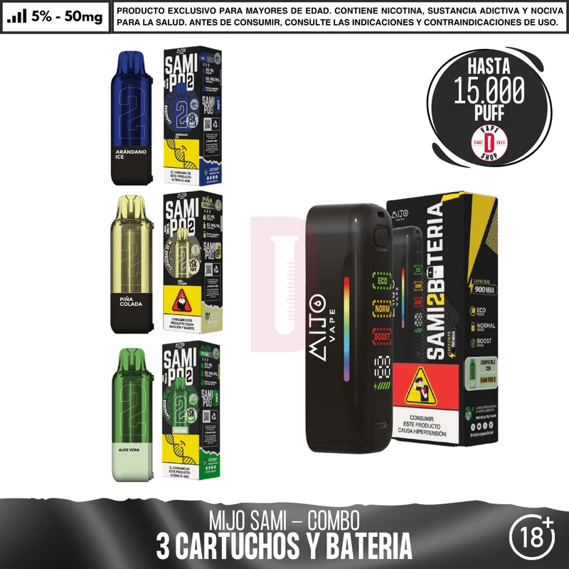 Mijo Sami 2 Combo (3 Cartuchos + Batería)